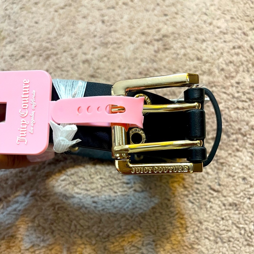 Juicy Couture Women’s Black Belt w/ Gold Buckle BRAND NEW